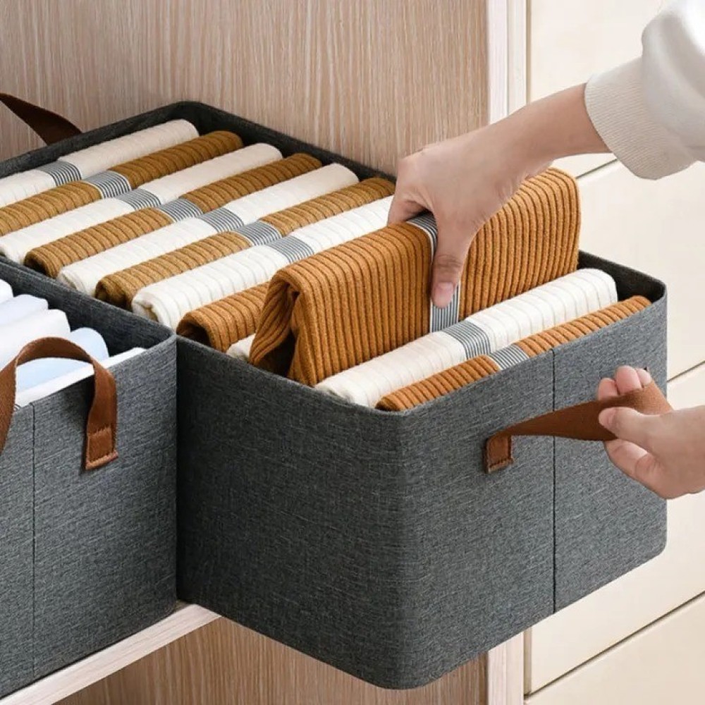 Foldable Closet Drawer Organizer with Compartments