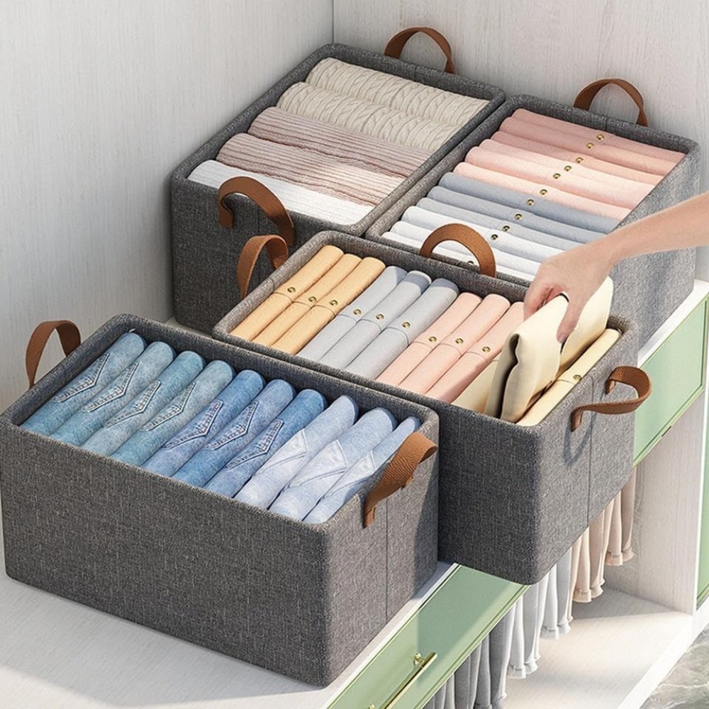 Foldable Closet Drawer Organizer with Compartments