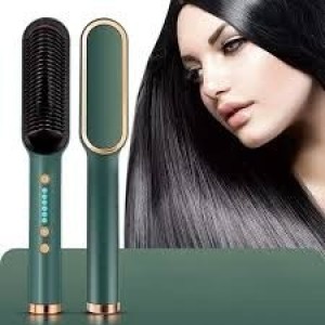 Professional Straight Comb Electric Hair Straightener Brush Heated Comb Straightening Combs Men Beard Hair Straight & Curly Styling Tool