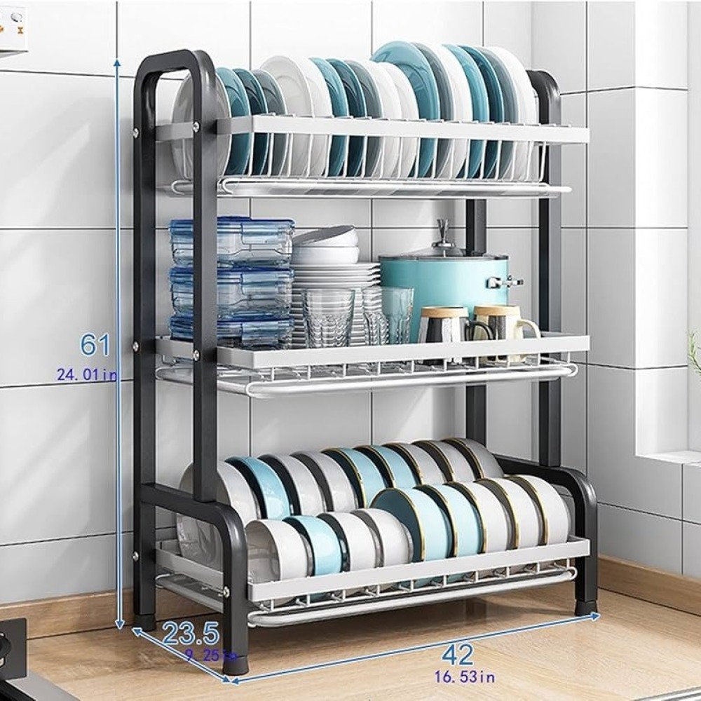 3 Layer Kitchen Dish Rack