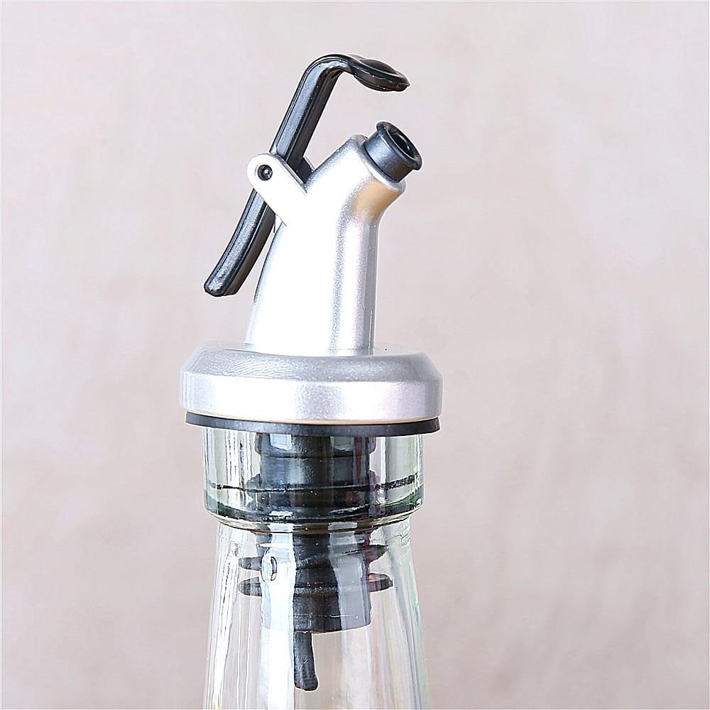 500ml Glass Oil Bottle and Crue Stainless Steel Oil Pot Soy Sauce Wine Vinegar Bottle Spice Jar