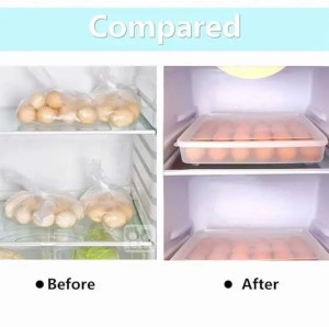 Plastic Egg Tray for Fridge with Lid