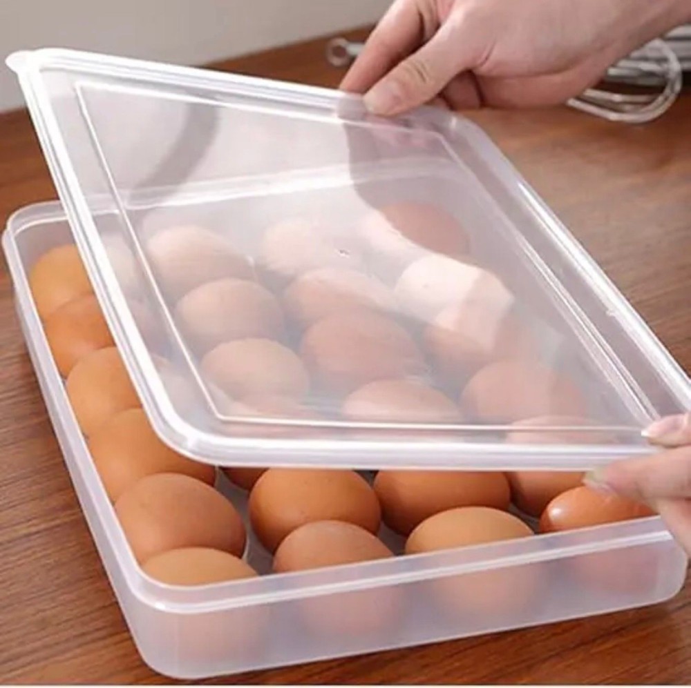 Plastic Egg Tray for Fridge with Lid
