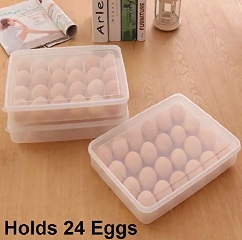 Plastic Egg Tray for Fridge with Lid