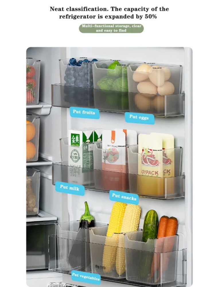 Fruits Space Saving Storage Boxes Fridge Organizer