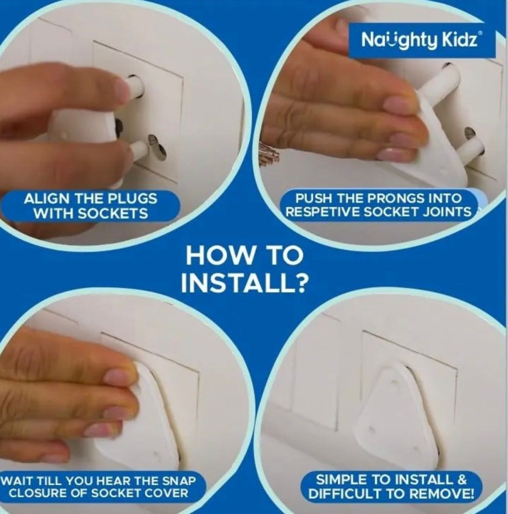 Baby Proofing Electrical Protector Socket Plug Cover Guards - Pack of 12pcs