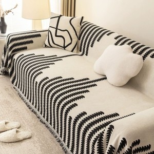 Ins-Style Sofa Cover, Sofa Towel, Full-Cover One-Piece Sofa Set, Fully Wrapped Sofa Cushion, Cat-Scratch Resistant, Simple Style