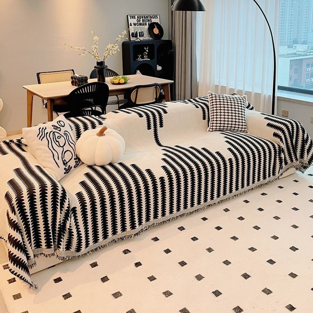 Ins-Style Sofa Cover, Sofa Towel, Full-Cover One-Piece Sofa Set, Fully Wrapped Sofa Cushion, Cat-Scratch Resistant, Simple Style