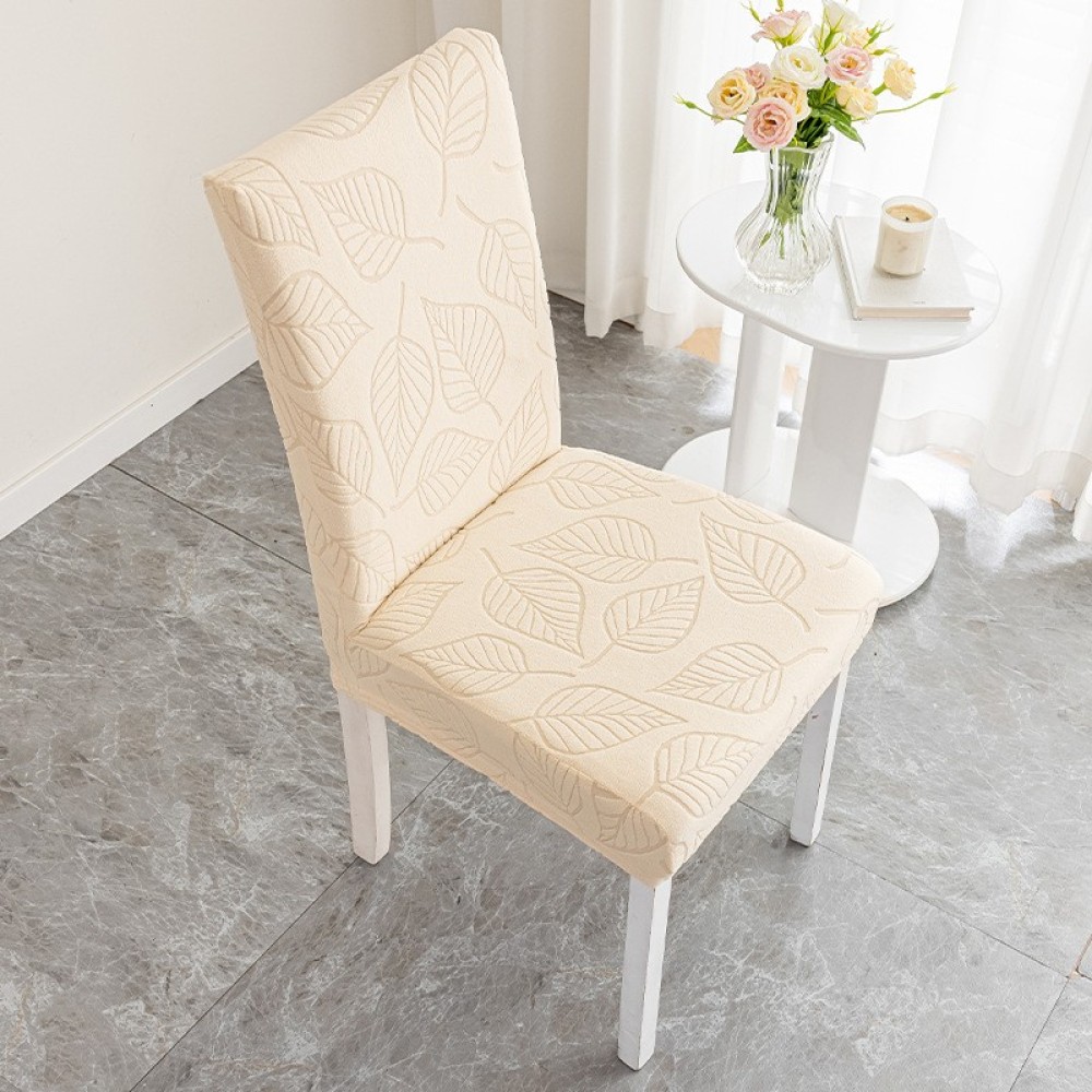 Thickened Straight Back Chair Cover, Non-Slip, Dust-Proof and Wear-Resistant Jacquard Dining Chair Cover, Household Elastic All-Inclusive Chair Cover