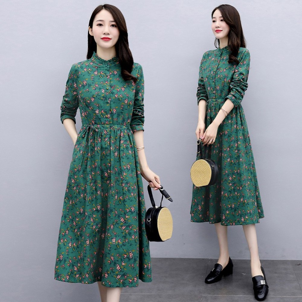 Pure cotton dress for women new spring floral skirt